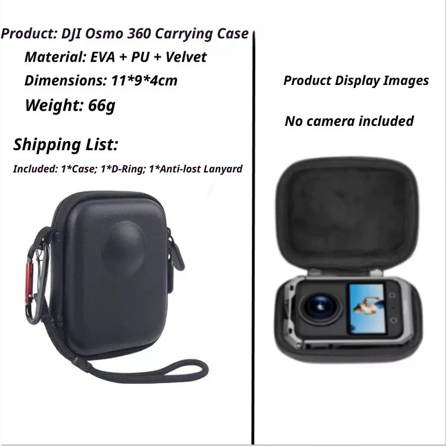 DJI Osmo 360 Metal Cage Quick Release Mount & Cold Shoe Frame