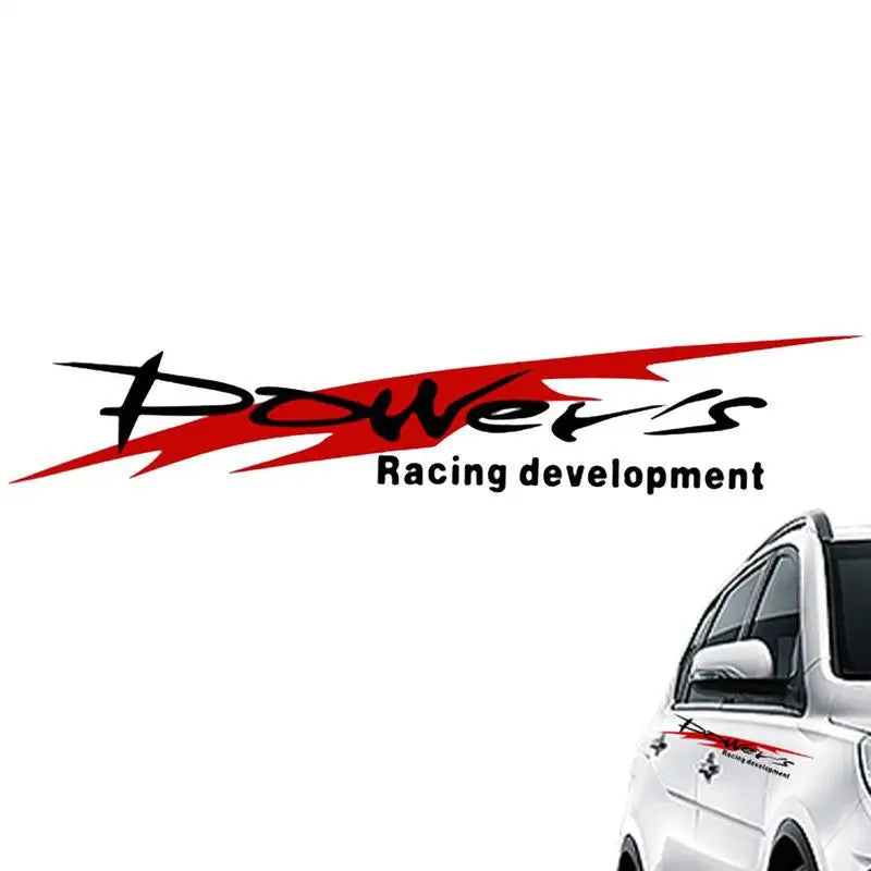 Racing Development Car Sticker Stylish Power's Racing Development Sports Sticker Car Reflective Waterproof Decal Peaceful Pleasures Health and Wellness
