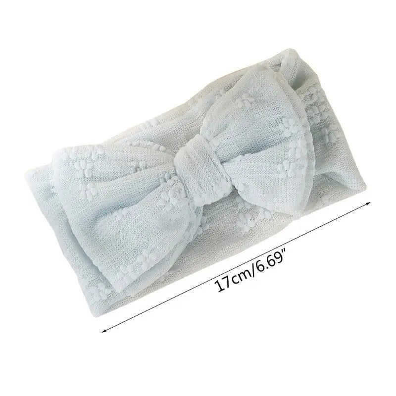 Baby Girl Lace Mesh Headband Bowknot | Soft Newborn Hair Wrap