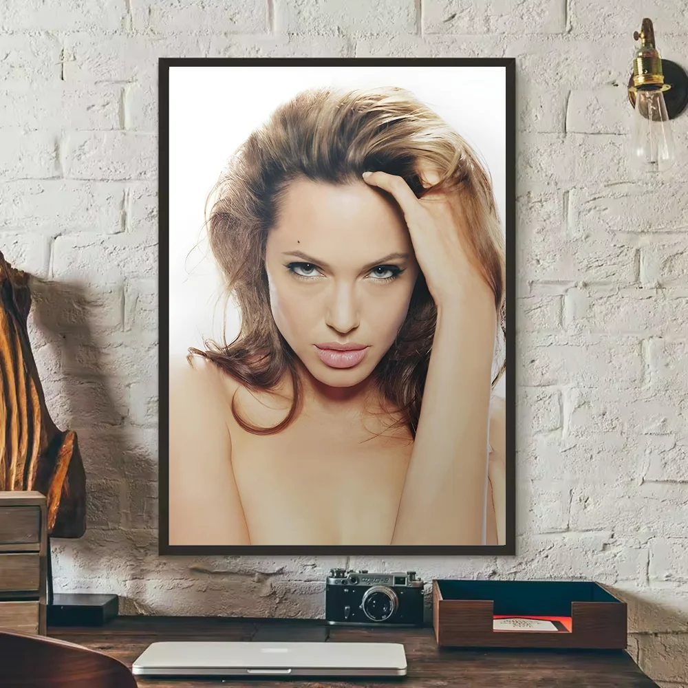 Angelina Jolie HD Poster – Waterproof PVC Wall Art Decor Wall Art Poster Peaceful Pleasures Health and Wellness z2 40X50cmNoframe