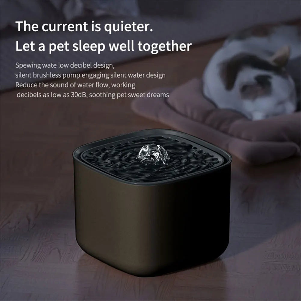 New Cat Water Fountain Ultra Quiet 3L Large Capacity Pet Auto Drinking Dispenser for Cats Dogs Inside Detachable Easy to Clean Peaceful Pleasures Health and Wellness