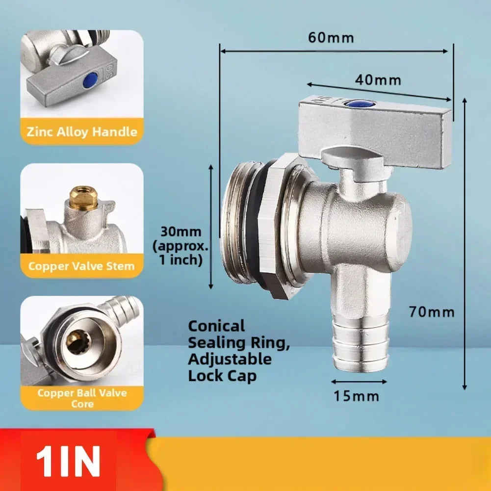 Brass Underfloor Heating Drain Valve | 3/4" 1" 1.2" Distributor
