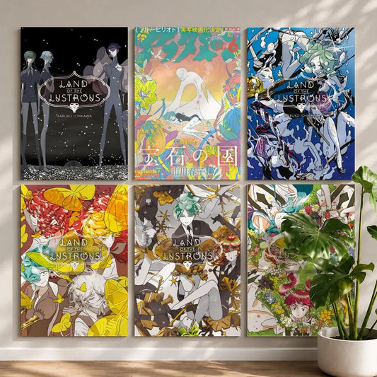 Land of the Lustrous Anime Poster – HD Self-Adhesive Wall Art Anime Wall Poster Peaceful Pleasures Health and Wellness