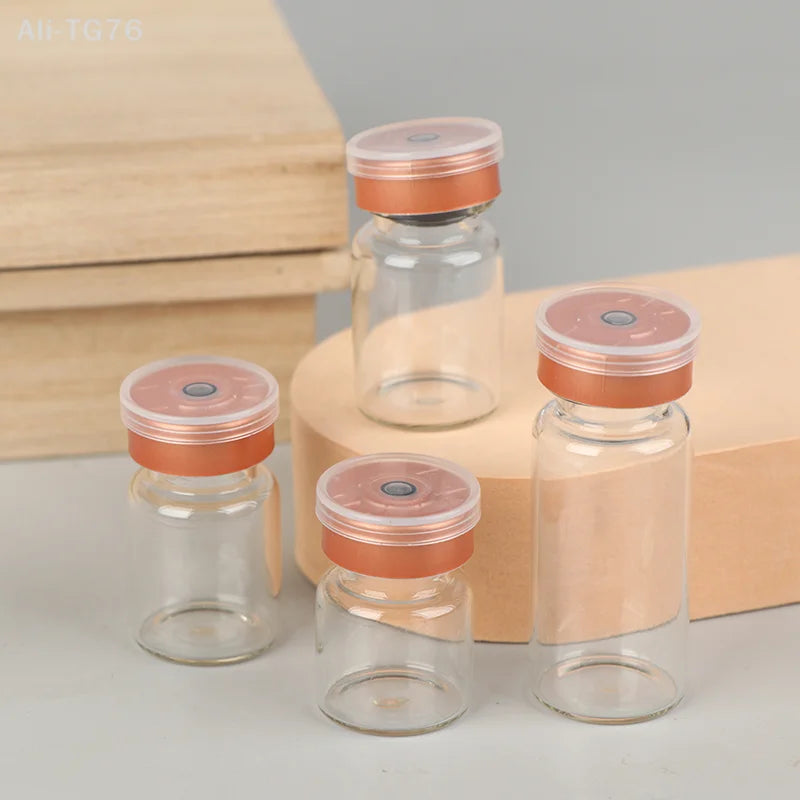 10-Pack Glass Vials Flip-Off Caps & Rubber Stoppers | 3–10ml