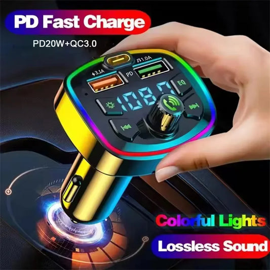 Car Bluetooth 5.0 FM Transmitter | Dual USB Fast Charging & MP3 Car FM Transmitter Peaceful Pleasures Health and Wellness