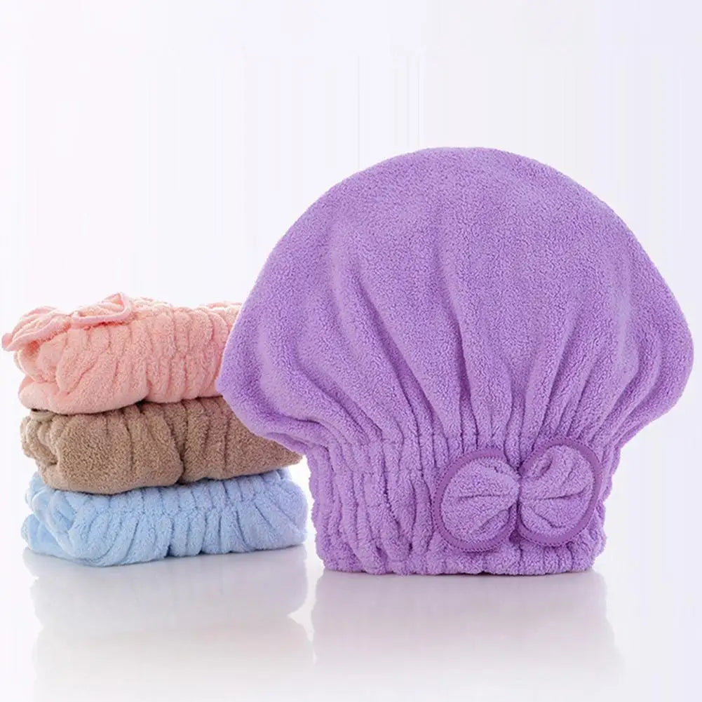 Microfiber Hair Drying Cap – Coral Fleece Quick-Dry Turban
