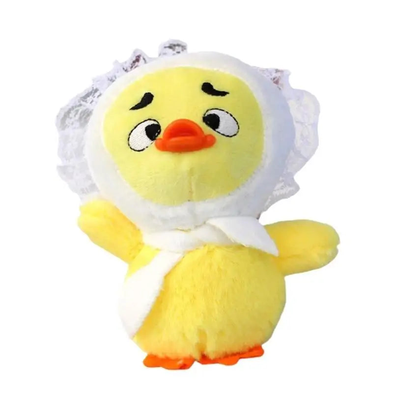 Sad Duck Plush Keychain – Cute Funny Duckling Bag Charm Gift