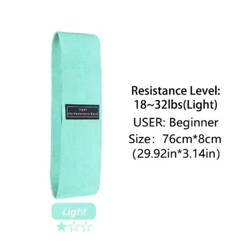 Fabric Resistance Hip Booty Bands Glute Thigh Elastic Workout Squat Circle Stretch Fitness Strips Loops Yoga Gym Equipment 3Pcs Peaceful Pleasures Health and Wellness light green