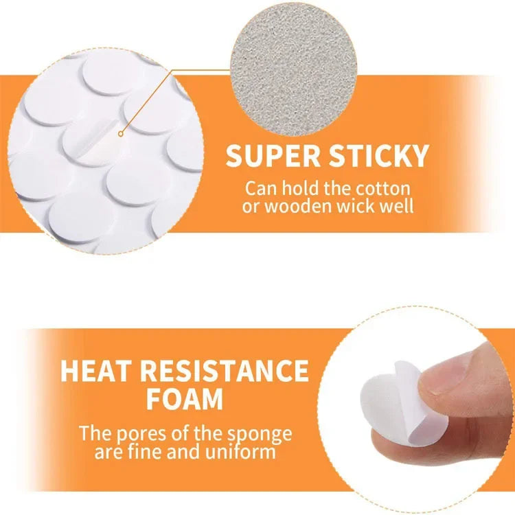 Candle Wick Stickers & Foam Pads | 100–400pcs Candle Making Kit