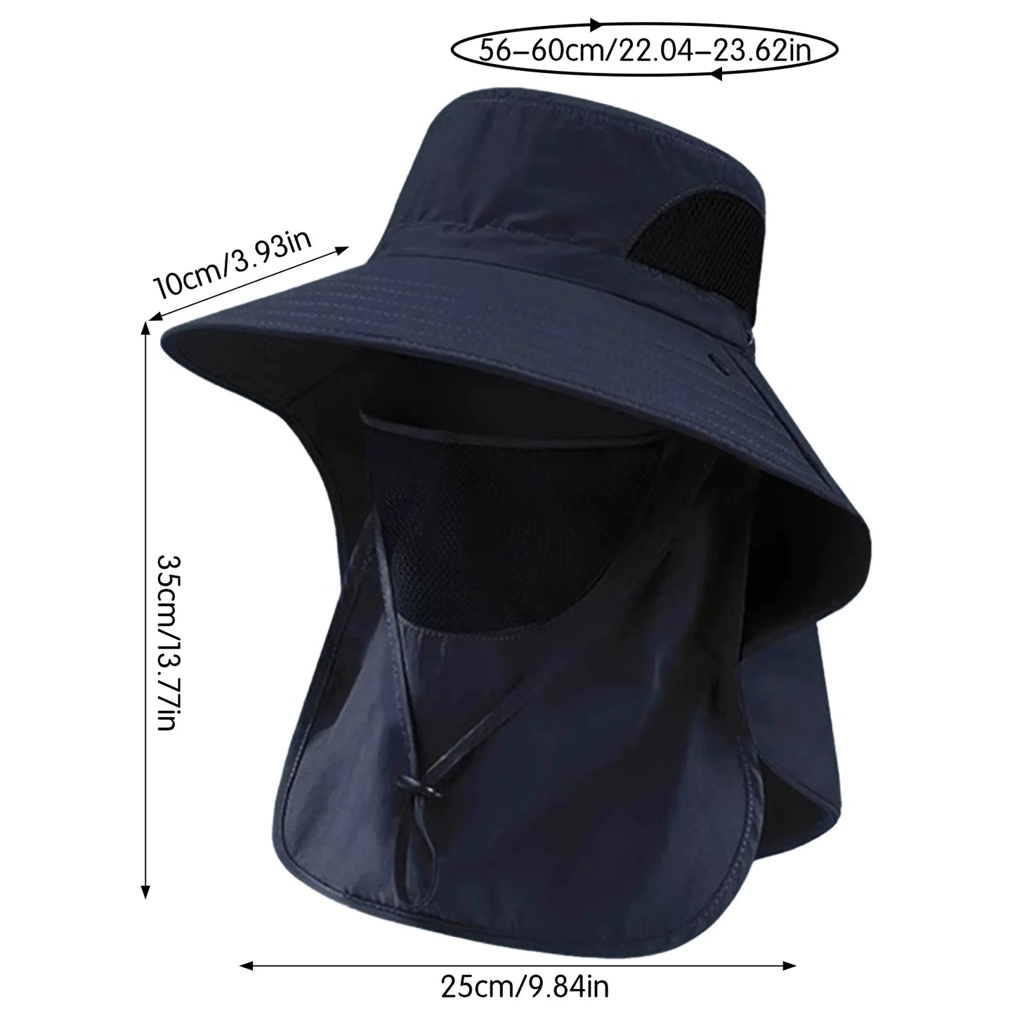 Women's Bucket Hat with Neck Cover Outdoor UV Sun Protection Wide Brim Hats for Pool Park Vacation Camping Peaceful Pleasures Health and Wellness