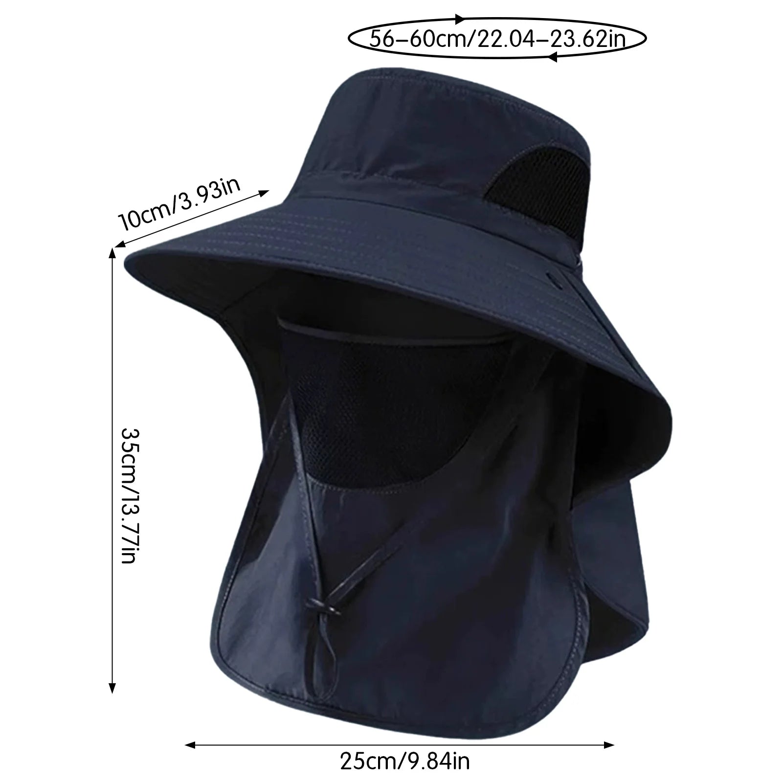 Women's Bucket Hat with Neck Cover Outdoor UV Sun Protection Wide Brim Hats for Pool Park Vacation Camping Peaceful Pleasures Health and Wellness