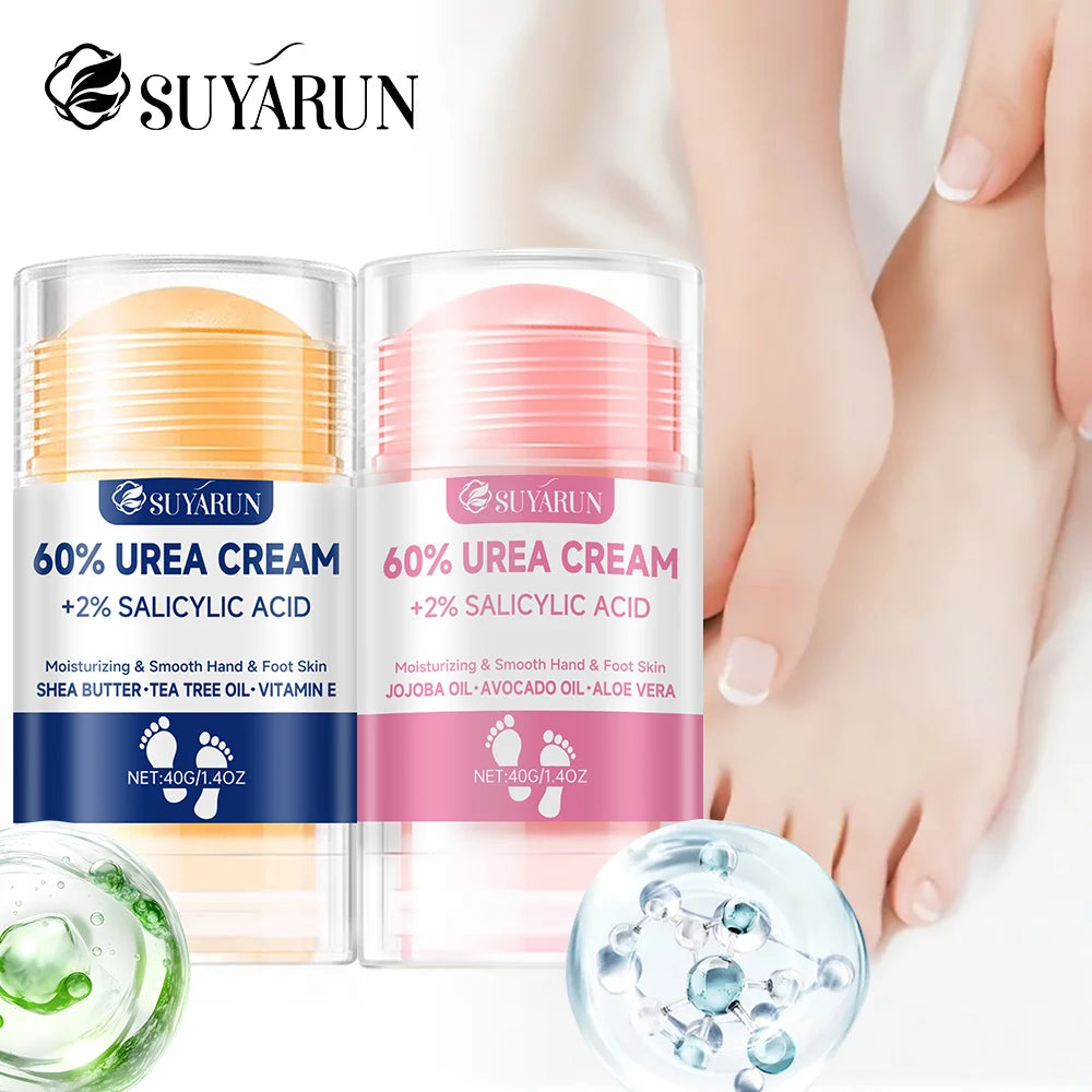 SUYARUN 60% Urea Foot Cream Stick - Moisturizing & Exfoliating, Cracked Heel Repair, Deep Hydration for Dry Feet, Long protect. Peaceful Pleasures Health and Wellness