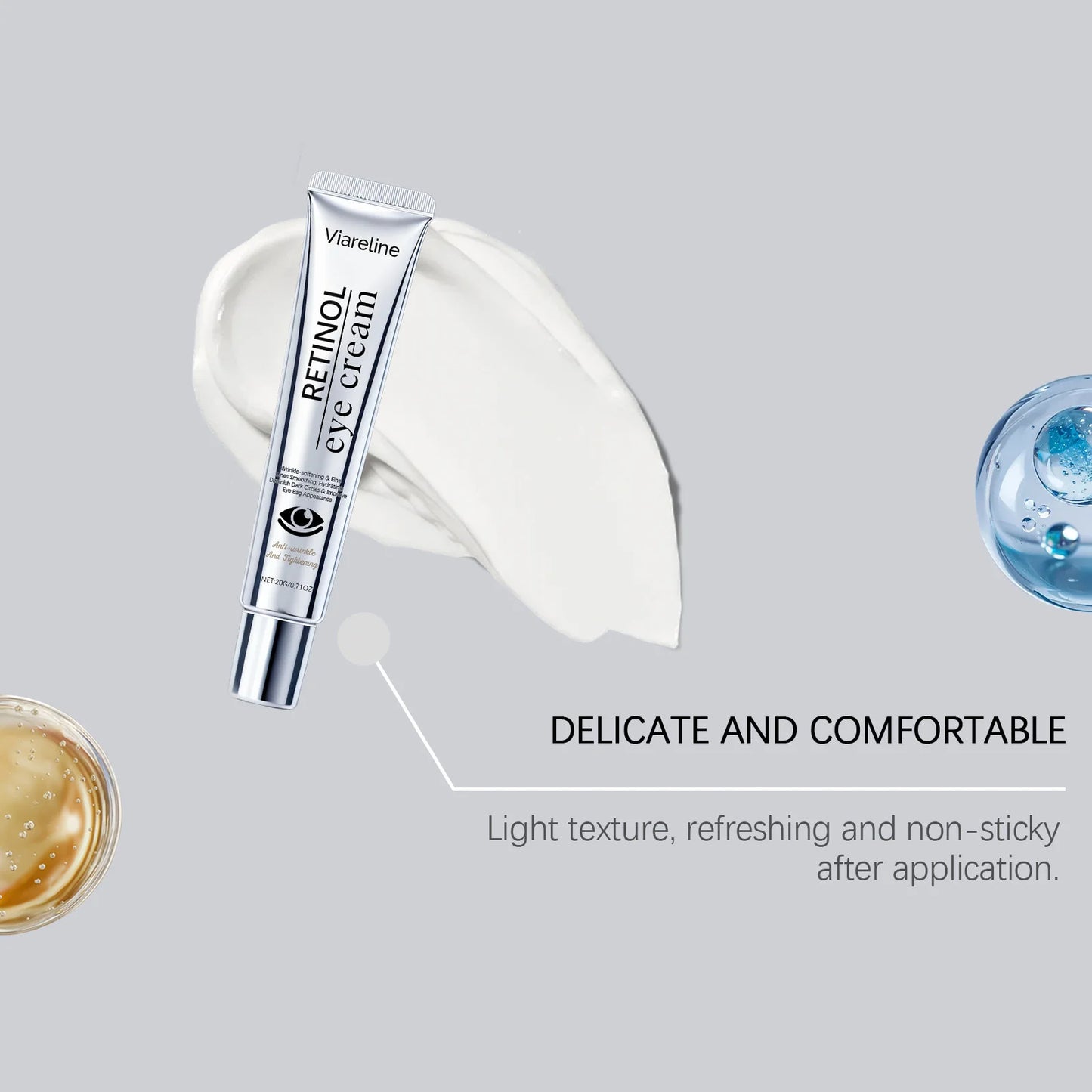 Retinol Eye Cream Reduce Wrinkles Firming Lifting Anti Dark Circles Puffiness Fade Fine Lines Hydrating Smooth Repair Eye Cream Peaceful Pleasures Health and Wellness