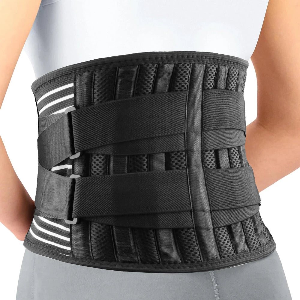 WEFITON Lumbar Back Brace for Sciatica & Lower Back Pain Relief Lumbar Back Brace Peaceful Pleasures Health and Wellness Black-1PCS S