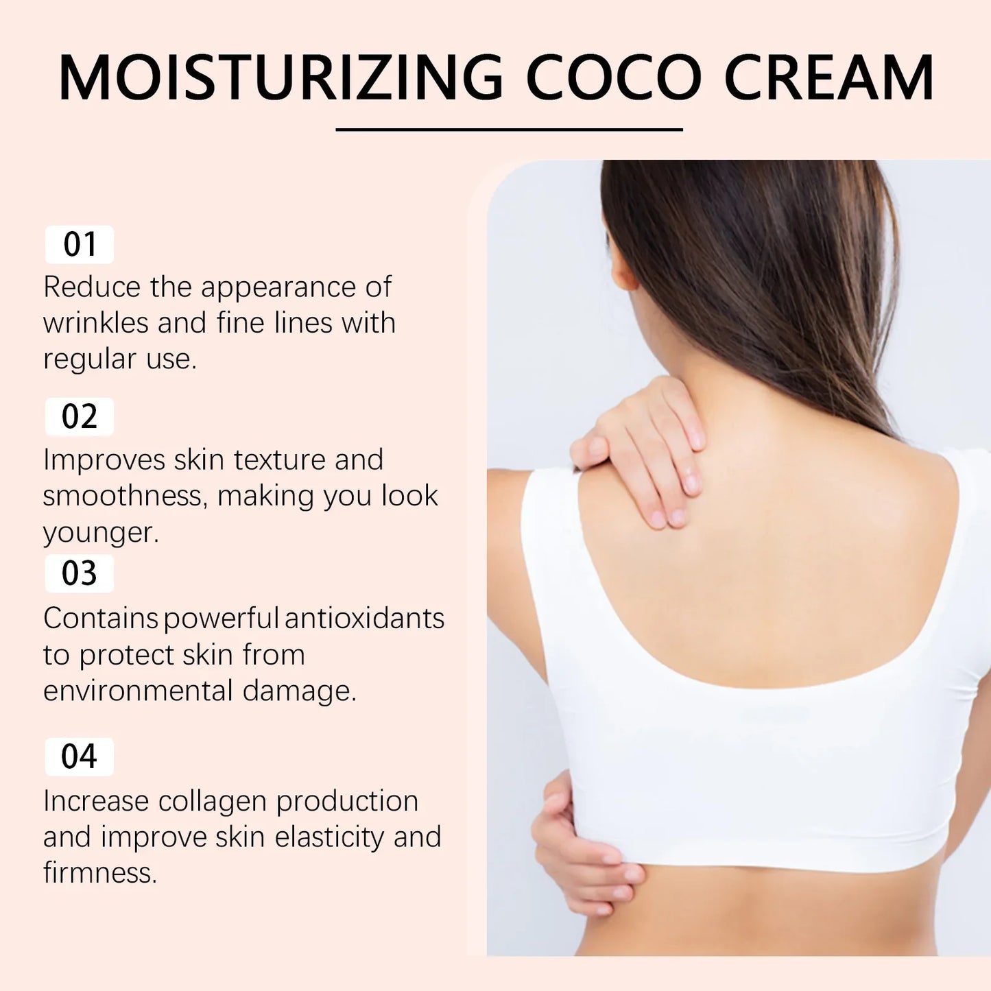 OCEAURA Coconut Oil Body Moisturizing Cream 80g | Firm Skin