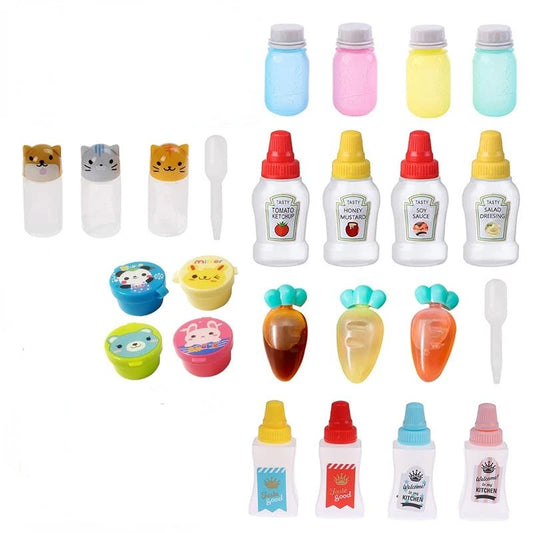 Mini Sauce Bottles for Bento Lunch Box | 25ml Set of 1–6 Condiment Container Peaceful Pleasures Health and Wellness