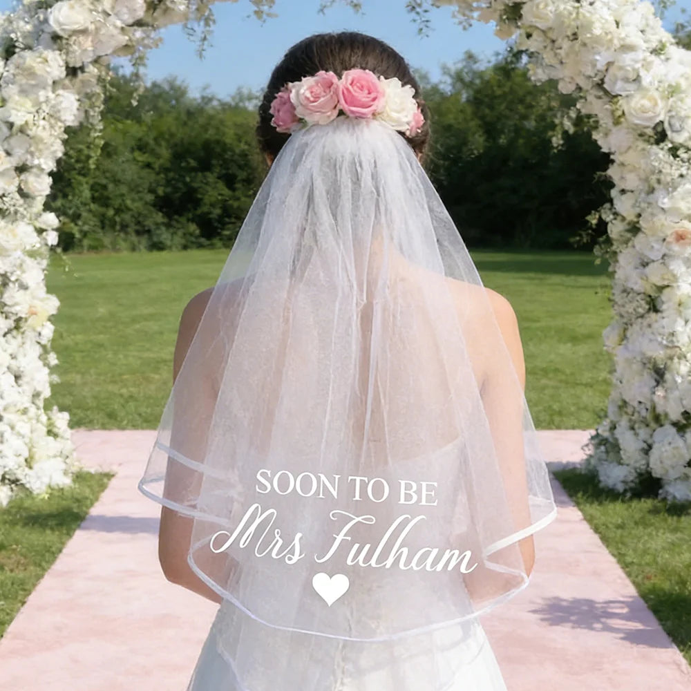 Personalised "Soon to Be Mrs" Hen Party Veil | Bride Gift Personalised Party Veil Peaceful Pleasures Health and Wellness