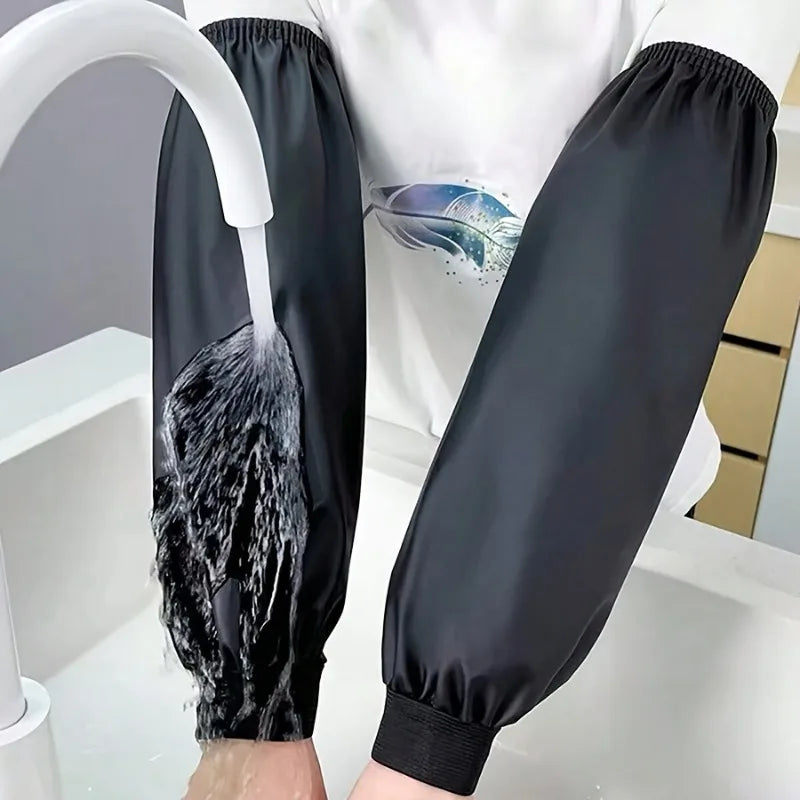 2-Pack Faux Leather Arm Sleeves – Waterproof & Oil-Resistant
