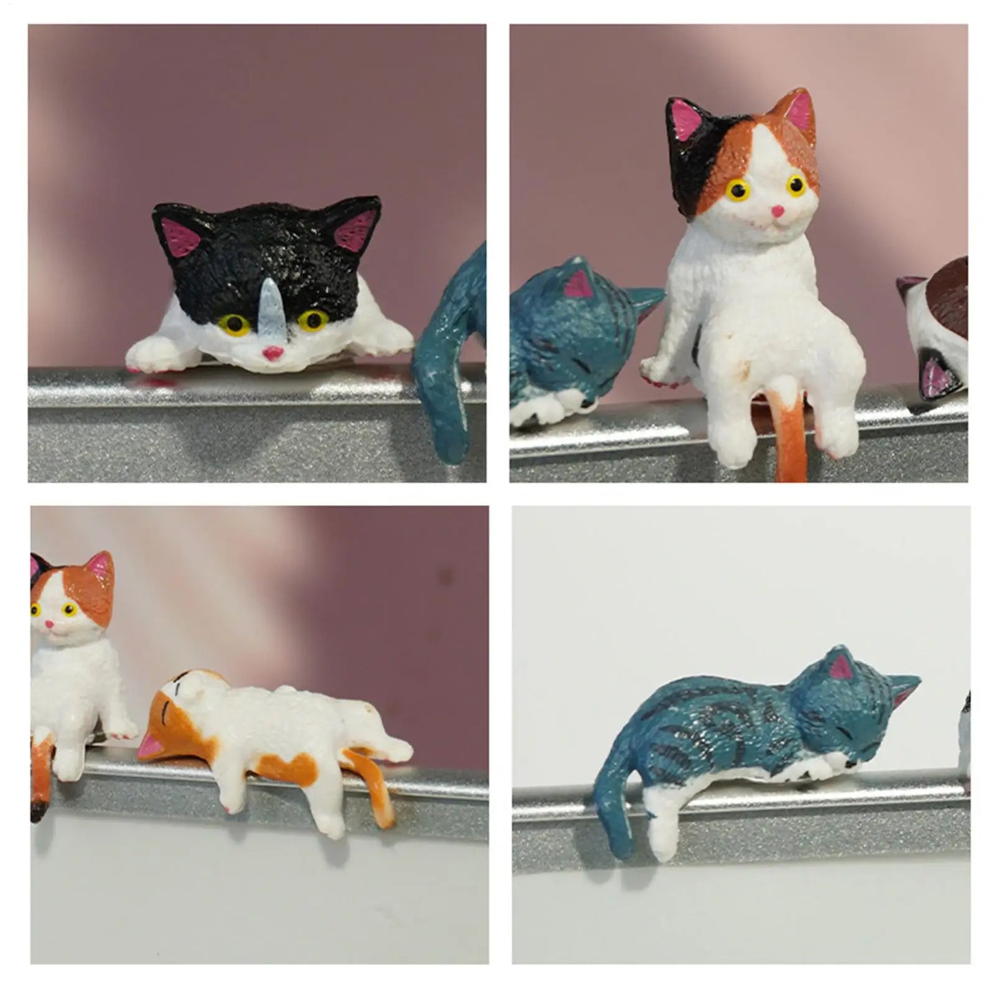 10-Piece Mini Cat Figurines Set – Dashboard & Desk Decor Mini Cat Figurines Peaceful Pleasures Health and Wellness