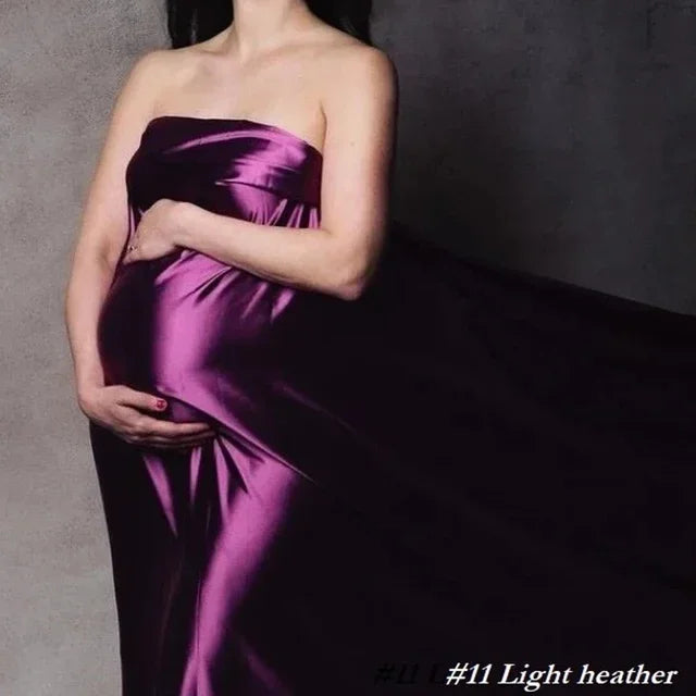 Satin Maternity Wrap Silky Scarf Maternity Posing Glossy Tossing Gown Fancy Pregnant Woman Wedding Photography Photo Peaceful Pleasures Health and Wellness color 12 1.5X 2M