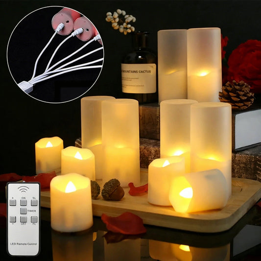 Rechargeable Tea Light Candles with Remote Realistic Flameless Flickering Tealight Electronic Candles for Halloween Christmas Peaceful Pleasures Health and Wellness 24 Pcs
