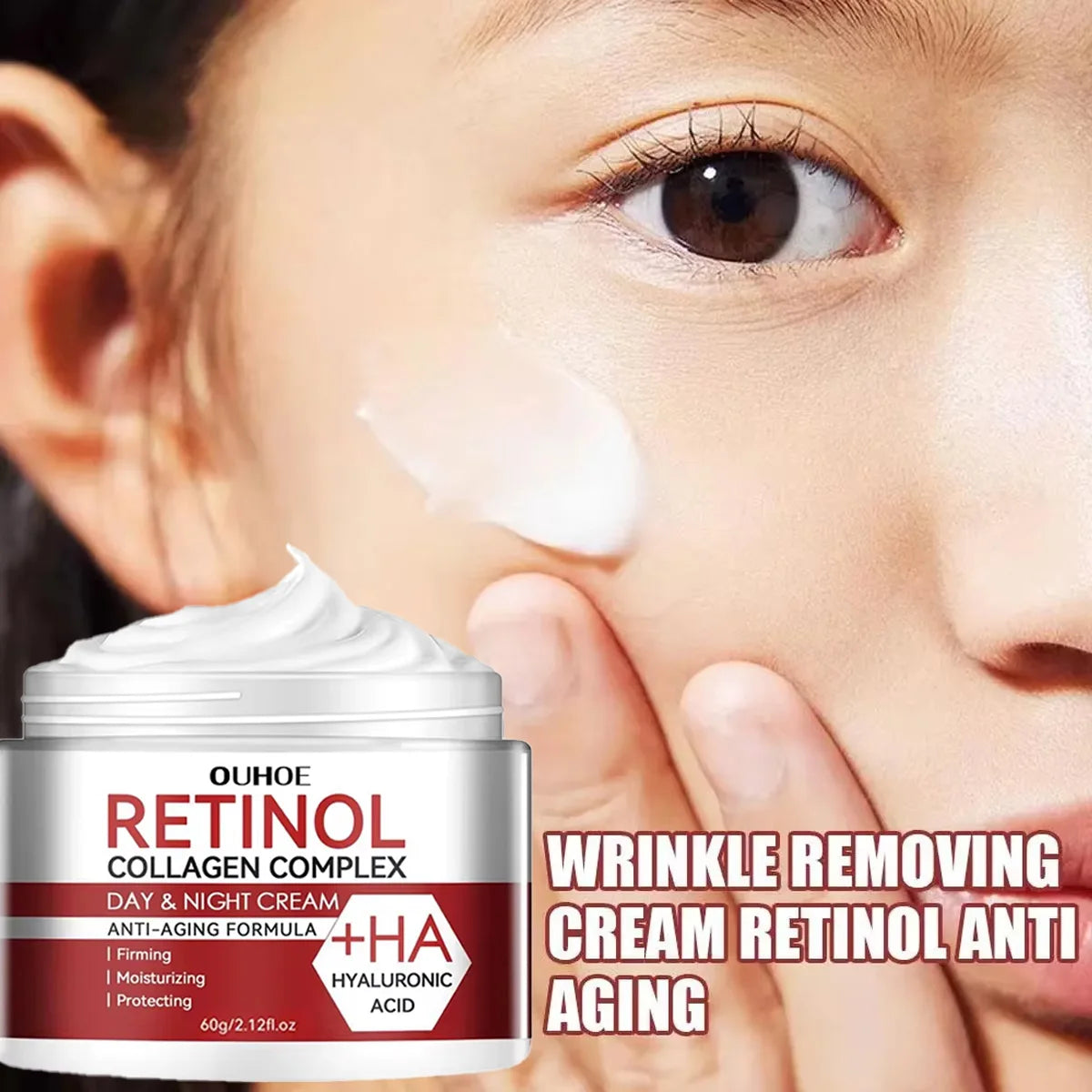 Retinol Collagen Hyaluronic Acid Face Cream Repairing Skin Moisturizing Nourishing Younger Firming Pores Face Skin Care Cosmetic Peaceful Pleasures Health and Wellness