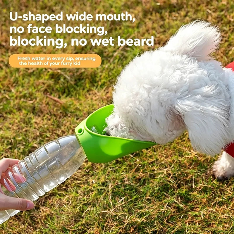 Portable Silicone Pet Water Bottle Outdoor Dog Cat Travel Drinking