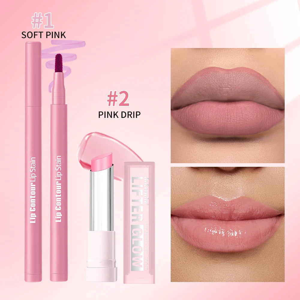 Lip Liner & Glow Oil Balm Kit – Hydrating, Long-Lasting 2pc