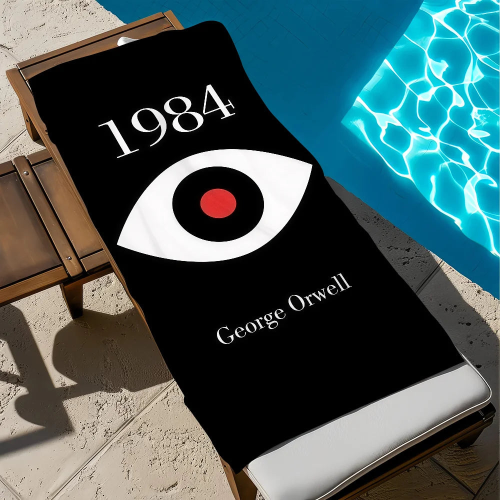 1984 George Orwell Quick-Dry Beach Towel | Travel & Pool Towel Quick-Dry Beach Towel Peaceful Pleasures Health and Wellness z7 STJ150x180CM