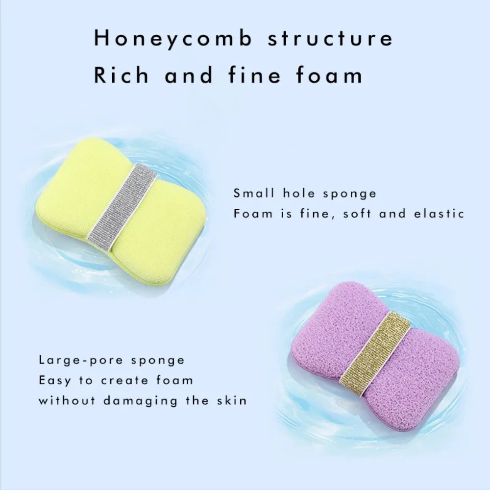 1-4PCS Color Sponge Soap Bag Bath Cleansing Foaming Net Pouch Body Exfoliating Scrubber Sponges Bathroom Nylon Soap Pocket Peaceful Pleasures Health and Wellness