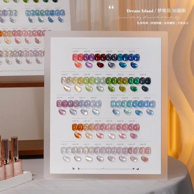 36-Color Magnetic Cat Eye Gel Polish Set | UV/LED Nail Kit