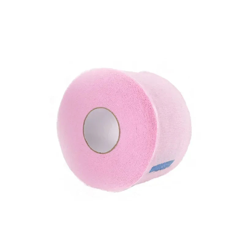 100PCS Disposable 1 Roll Hair Cutting Accessory Neck Paper Adjustable Barber Dedicated Salon Hairdressing White Neck Strips Peaceful Pleasures Health and Wellness Pink