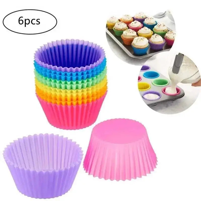 Silicone Cupcake Mold Liner Reusable Muffin Baking Nonstick Moulds