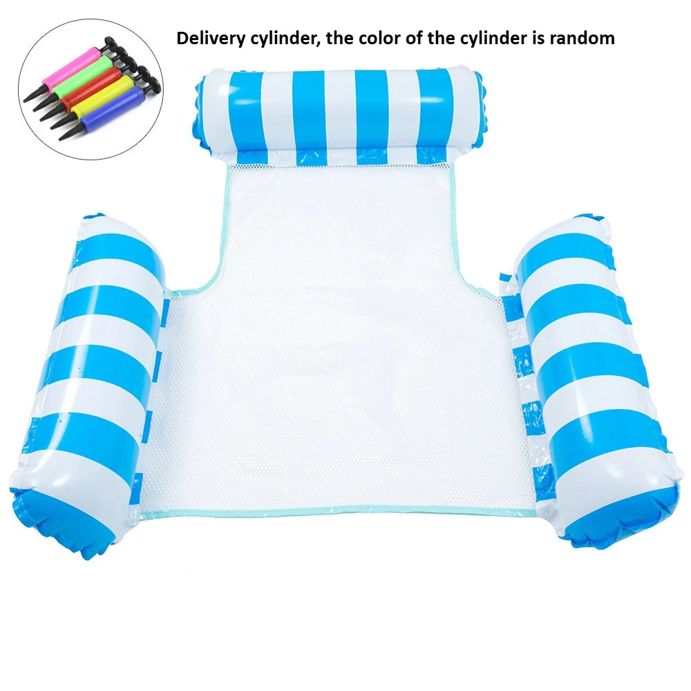 Inflatable Pool Float Mat – Foldable Water Hammock Lounge