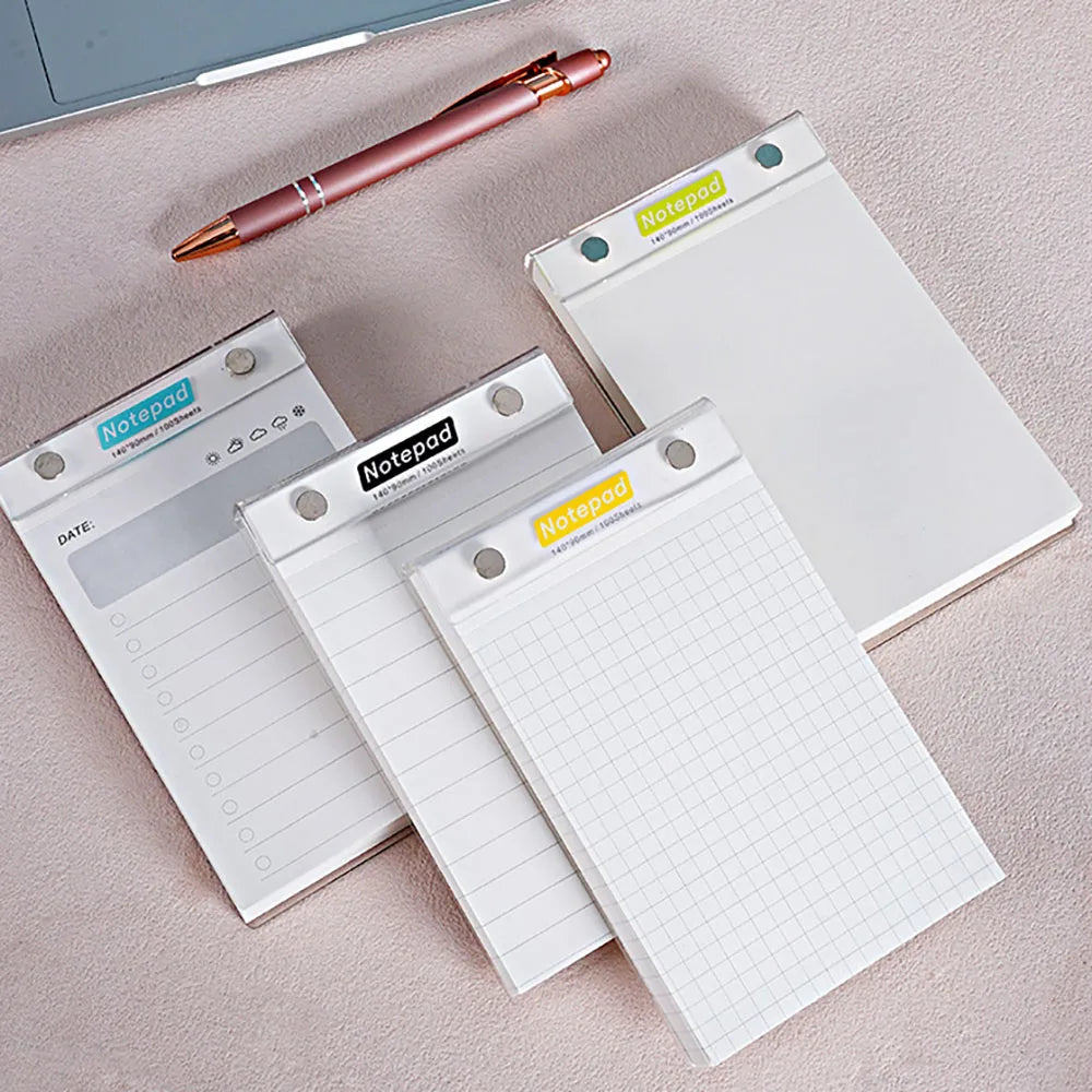 Acrylic Hard Shell Memo Pad Removable Board Clip Paper Portable
