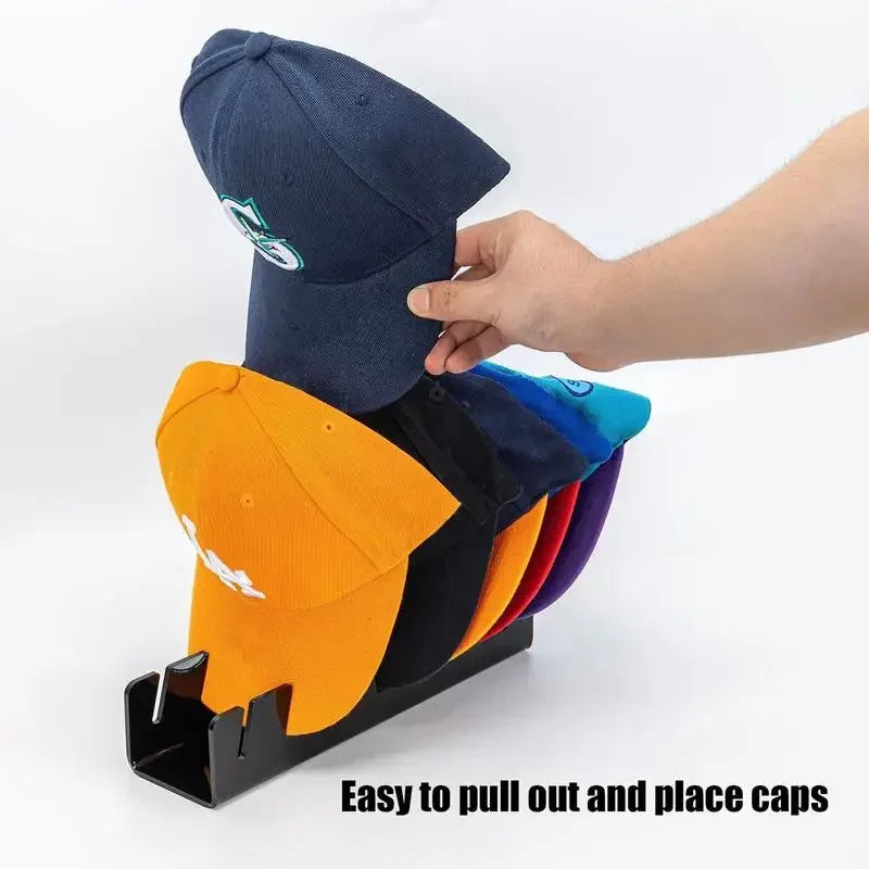 Hot sale Baseball cap racks Stackable Rectangular Acrylic Hat Organizer Stand For Baseball Caps Display And Organizer Peaceful Pleasures Health and Wellness