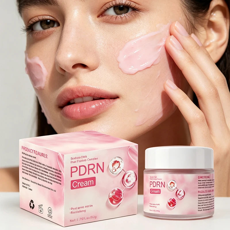 Pdrn Salmon Moisturizing Face Cream Dna Peptide Hydrating Nourishing Pink Essence Cream Korean Skin Care For Daily Use Peaceful Pleasures Health and Wellness