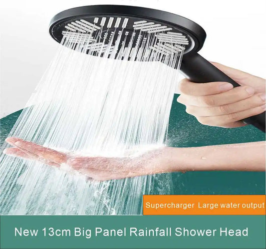 13cm Rainfall Shower Head | High Pressure, 3 Modes, Water Saving Rainfall Shower Head Oasis Select