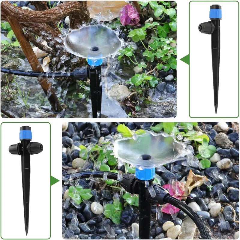 360° Adjustable Spike Dripper Sprinkler | Garden Irrigation Set