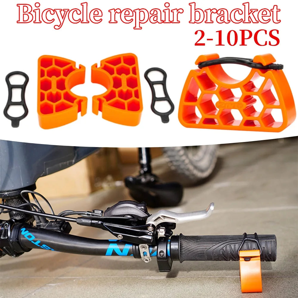 2-10PC MTB Maintenance Handlebar Stand Multifunctional Bicycle Handlebar Clip-On Stabilizer Cycling Handlebar Holder Repair Tool Peaceful Pleasures Health and Wellness