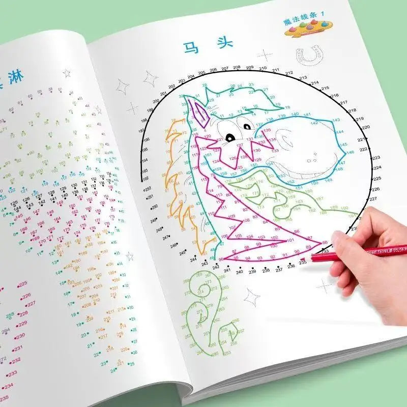 Magic Lines Tracing Workbook Pen Control Kids Painting Puzzle