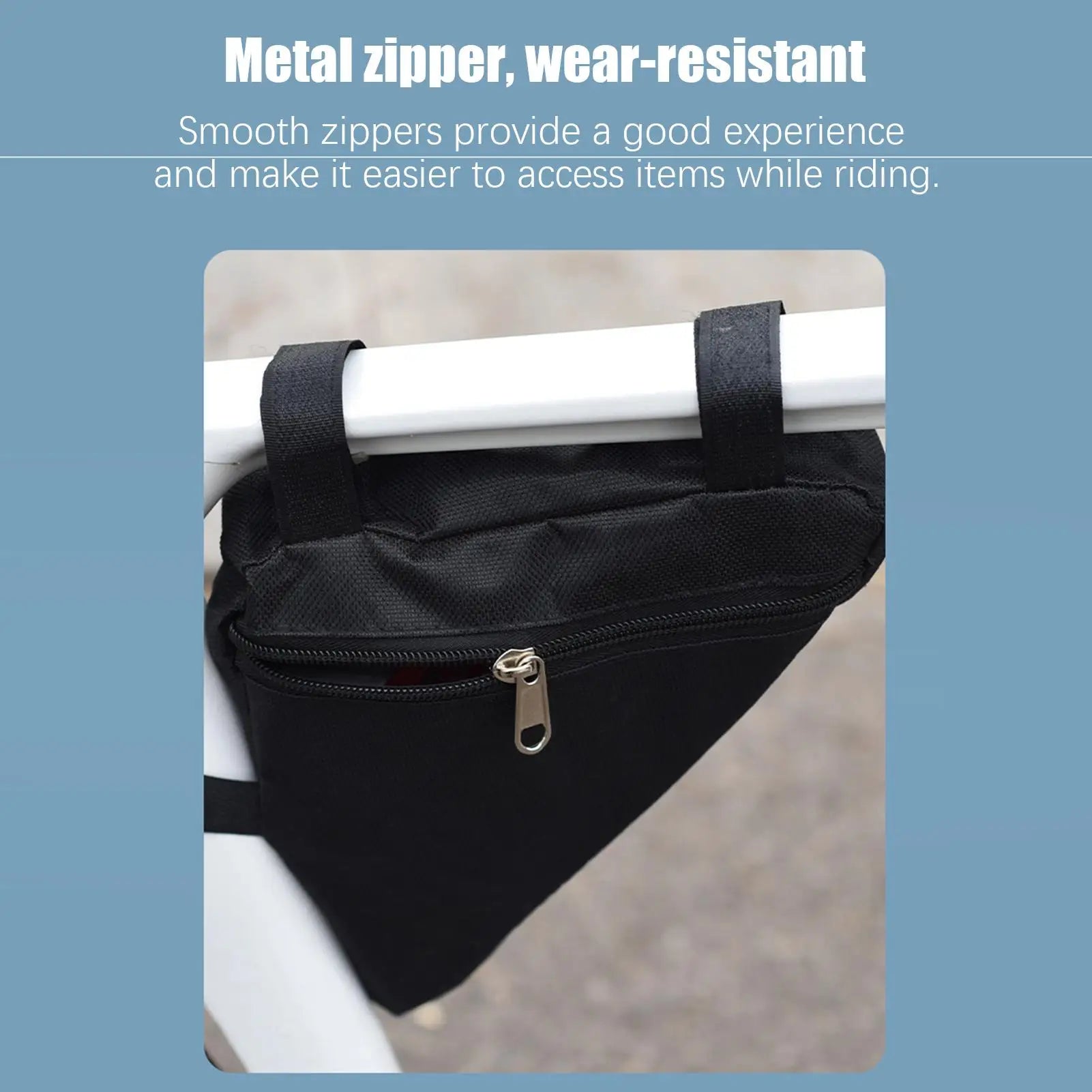 Universal Triangle Bike Frame Bag Water-Resistant, Low-Profile Design Expands Storage For Mountain, Road, Gravel & Commuterbike Peaceful Pleasures Health and Wellness