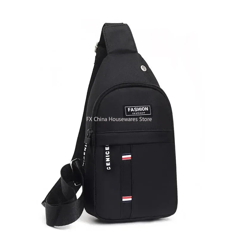 Men's Waterproof Chest Bag, Adjustable Shoulder Strap, Large Capacity, Outdoor Sports, Casual Fashion，water-resistant Fabric Peaceful Pleasures Health and Wellness