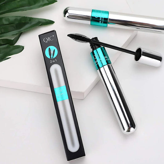 QIC Double-Ended Silk Fiber Mascara – Waterproof & Lengthening Silk Fiber Mascara Oasis Select