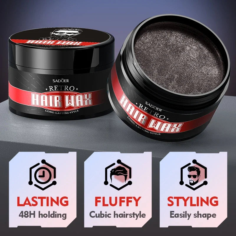 SADOER Men's Vintage Hair Clay – Strong Hold & Volume, 100g