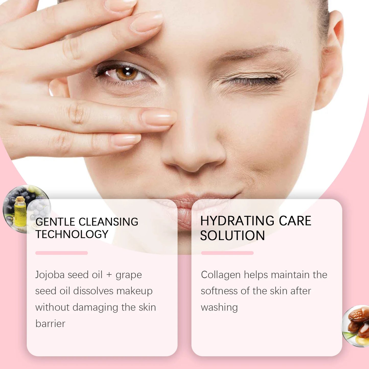 Collagen & Jojoba Oil Makeup Remover – Deep Pore Cleanser