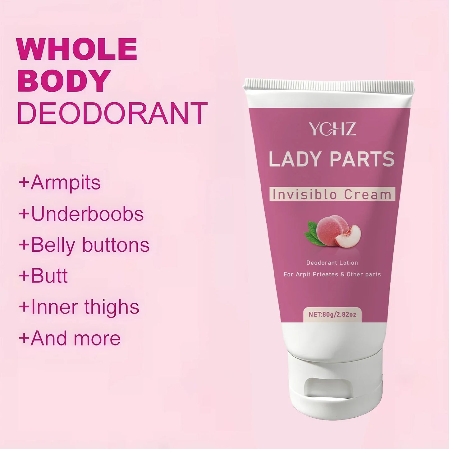 Lanmei Peach Roll-On Deodorant for Women – 72Hr Alcohol-Free