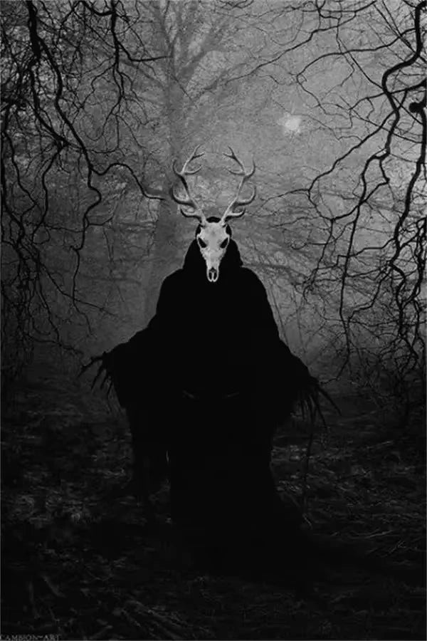 AA Dark Academia Art Black Death Poster Prints For Living Room Home Decor Nordic Gothic Horror Witch Canvas Painting Wall Art Peaceful Pleasures Health and Wellness 5 40x50cm