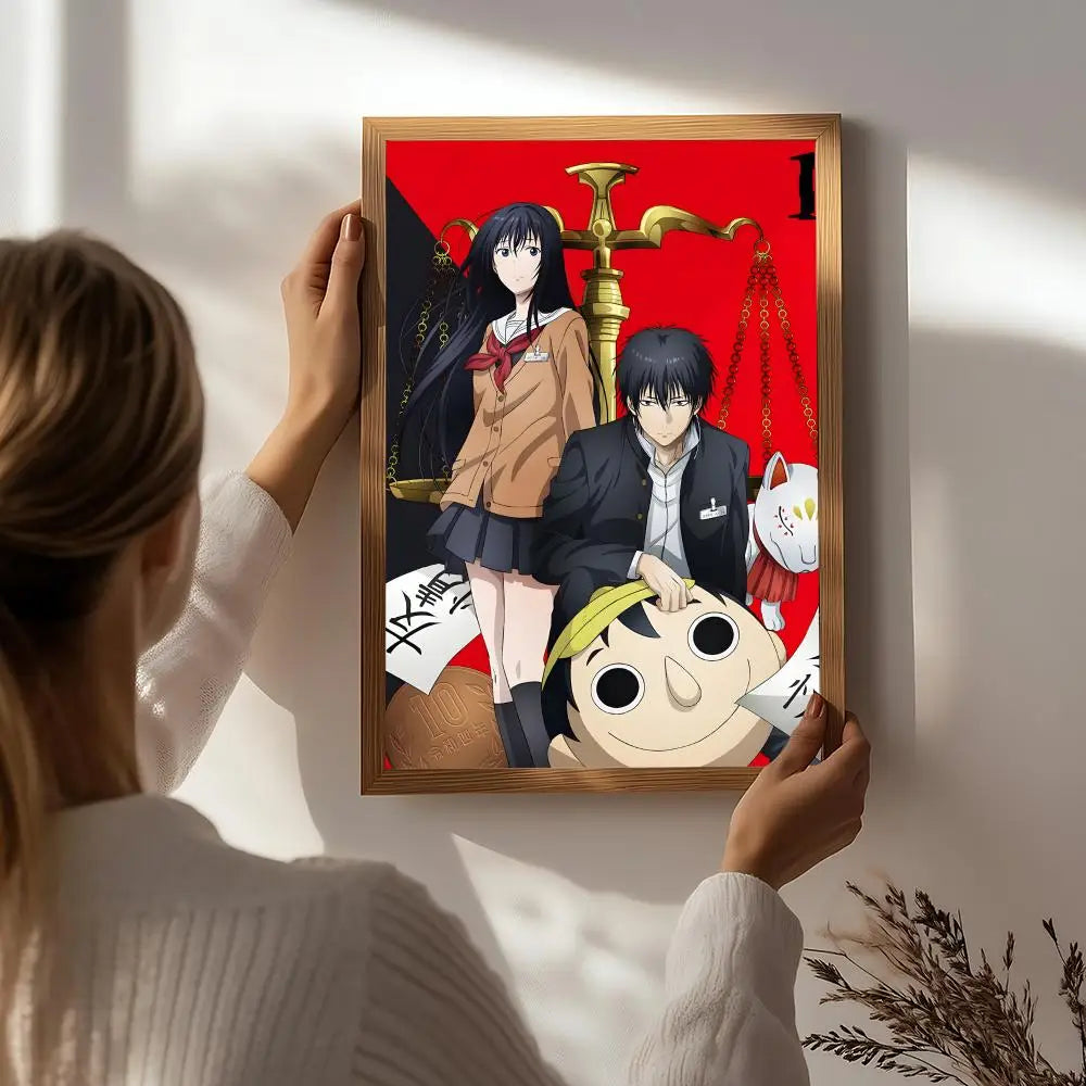 Anime T-Tomodachi Game Poster HD Self Adhesive Waterproof Wall Art Ideal for Home Office Dorm Bedroom Great Gift Peaceful Pleasures Health and Wellness White8 30X40cmNoframe