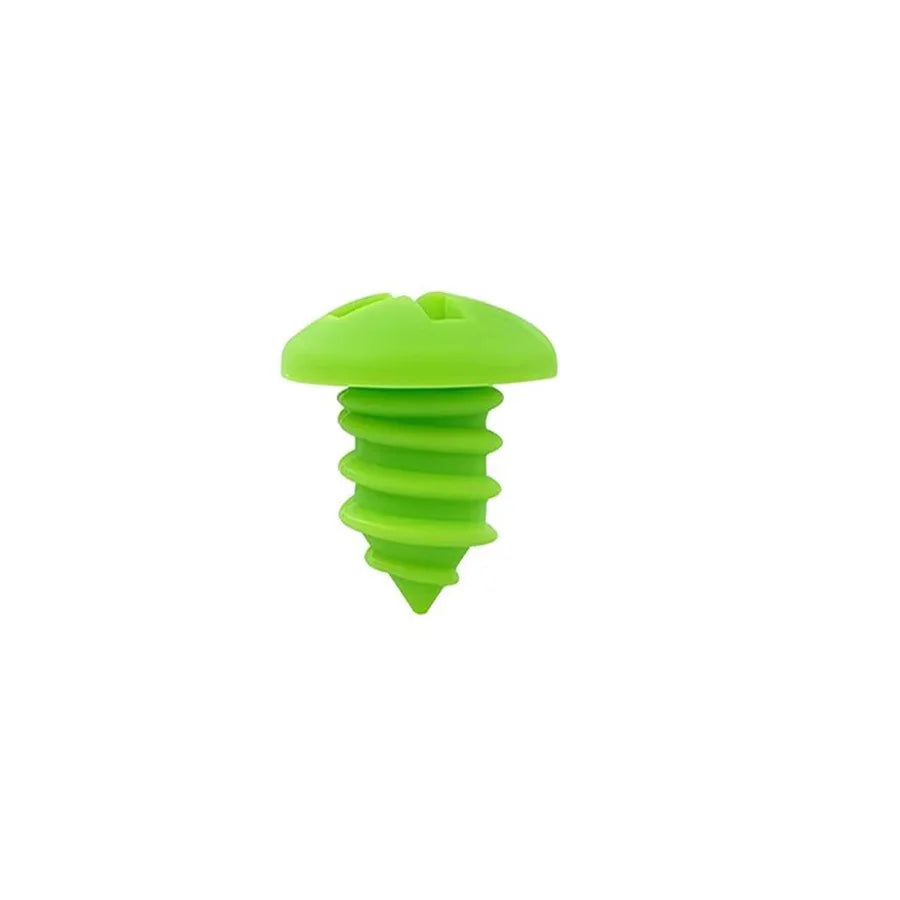Rubber Wine Bottle Seal Stopper Oil Bottle Stopper New Threaded Shape Silicone Wine Bottle Stopper Multiple Colors Bar Tools Peaceful Pleasures Health and Wellness green